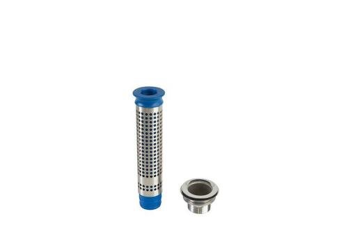 SDI-1200-000 | SET GEPERFOREERDE STANDPIJP MET INZET H 155MM + AFVOERROOSTER 1'1/2 - AISI304