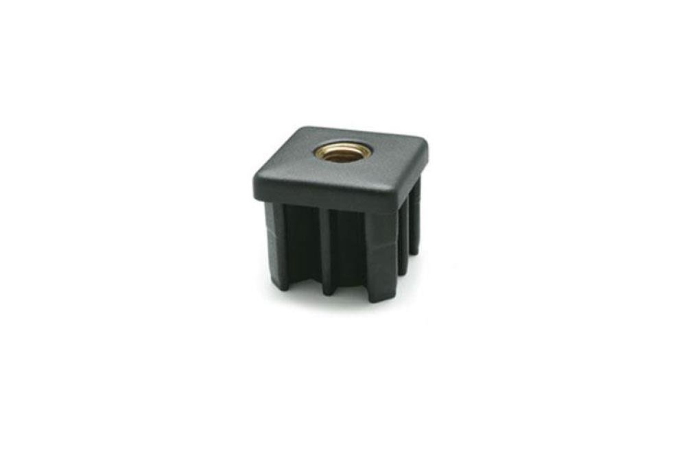 TSP-2140-020 | KUNSTSTOF INSLAGDOP MET SCHROEFDRAAD 40X40X1.2MM M10 H=38MM 6000N