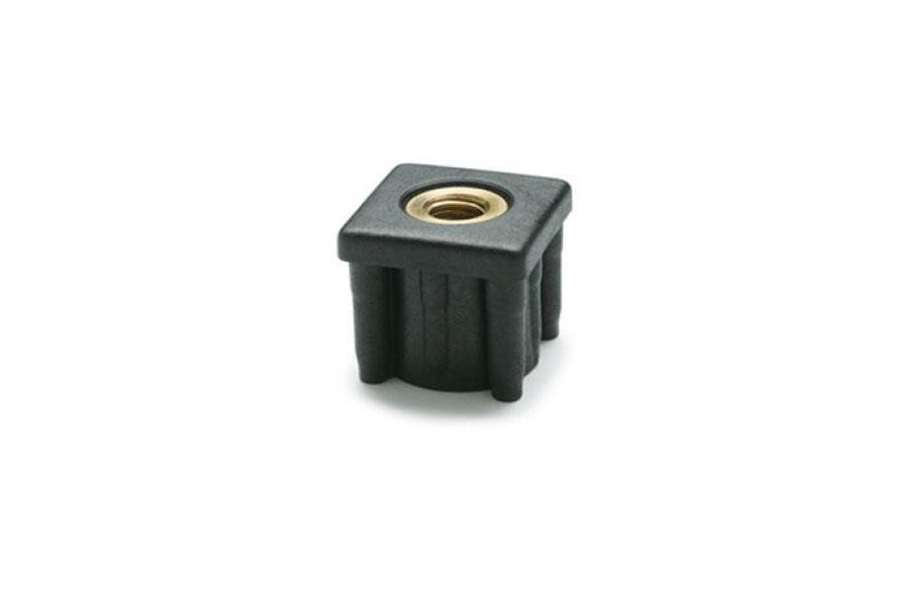 TSP-2240-020 | KUNSTSTOF INSLAGDOP MET SCHROEFDRAAD 40X40X1.2MM M12 H=38MM 6000N