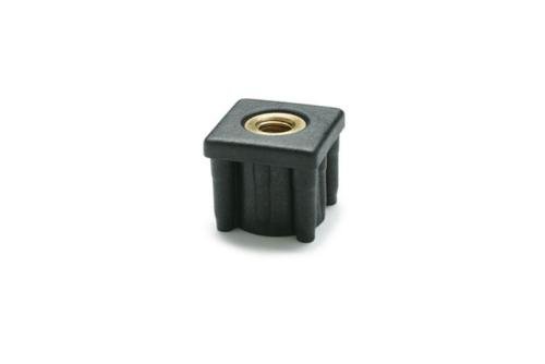 TSP-2240-020 | KUNSTSTOF INSLAGDOP MET SCHROEFDRAAD 40X40X1.2MM M12 H=38MM 6000N