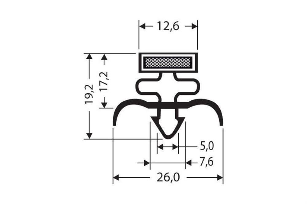 JPC-1050-020 | MAGNEETDICHTING MET MAGNEET M18 2.550MTR/LNG