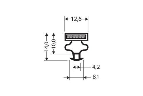 JPC-1070-050 | MAGNEETDICHTING MET MAGNEET M18 2.550MTR/LNG