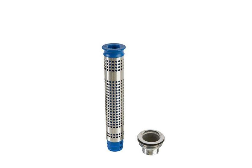 SDI-1250-000 | ENSEMBLE SURVERSE PERFOREE AVEC TUBE H 205MM + BONDE CREPINE 1'1/2 - AISI304
