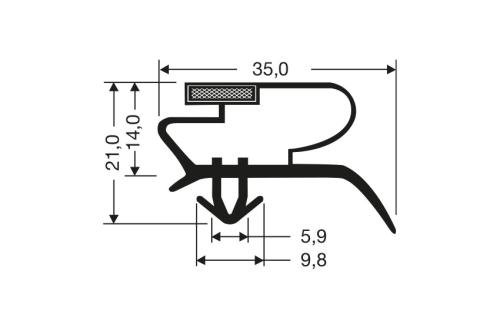 JPC-2220-050 | MAGNEETDICHTING - 2550MM/LNG