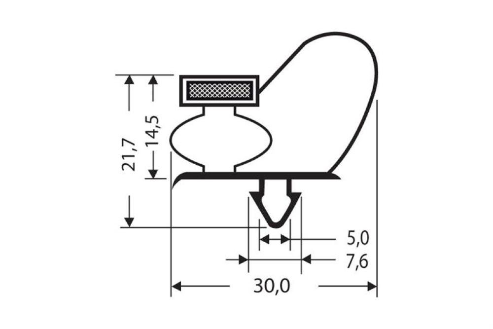 JPC-1130-010 | MAGNEETDICHTING MET MAGNEET M25 2.6MTR/LNG