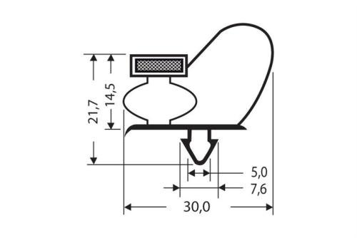 JPC-1130-010 | MAGNEETDICHTING MET MAGNEET M25 2.6MTR/LNG