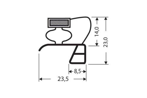 JPC-1160-050 | MAGNEETDICHTING MET MAGNEET M25 2.55MTR/LNG