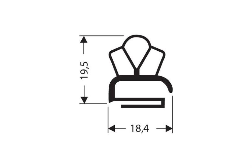 JPF-0140-010 | VLAK PROFIEL PVC 2.5MTR/LNG