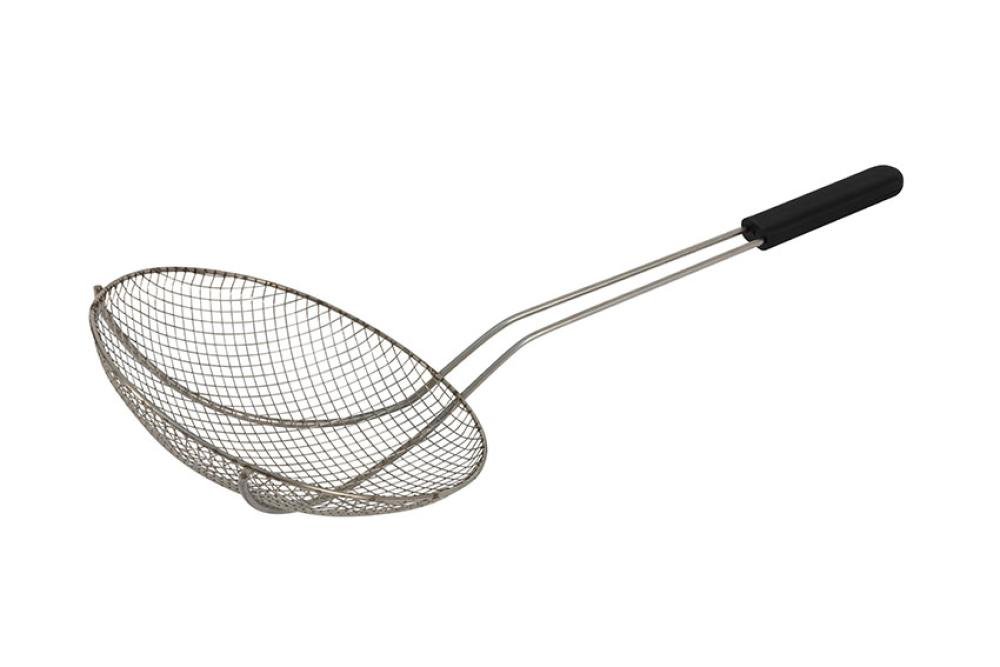 DRF-1128-000 | FRIETSPAAN RVS - Ø280MM GEVLOCHTEN DRAAD - KUNSTSTOF HANDVAT